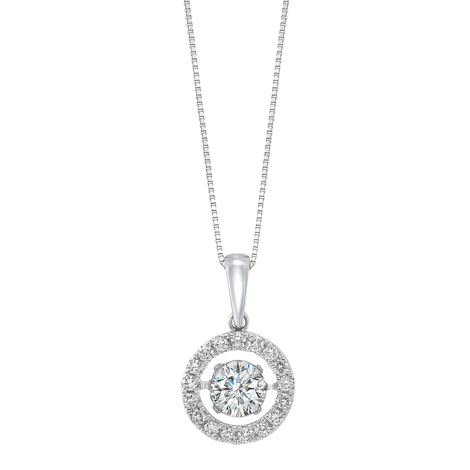 14Kt White Gold Diamond 3/4Ctw Pendant