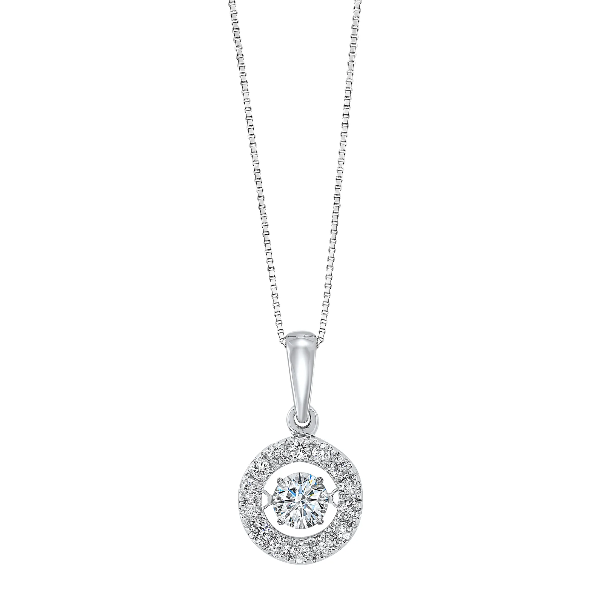 14Kt White Gold Diamond 1/2Ctw Pendant