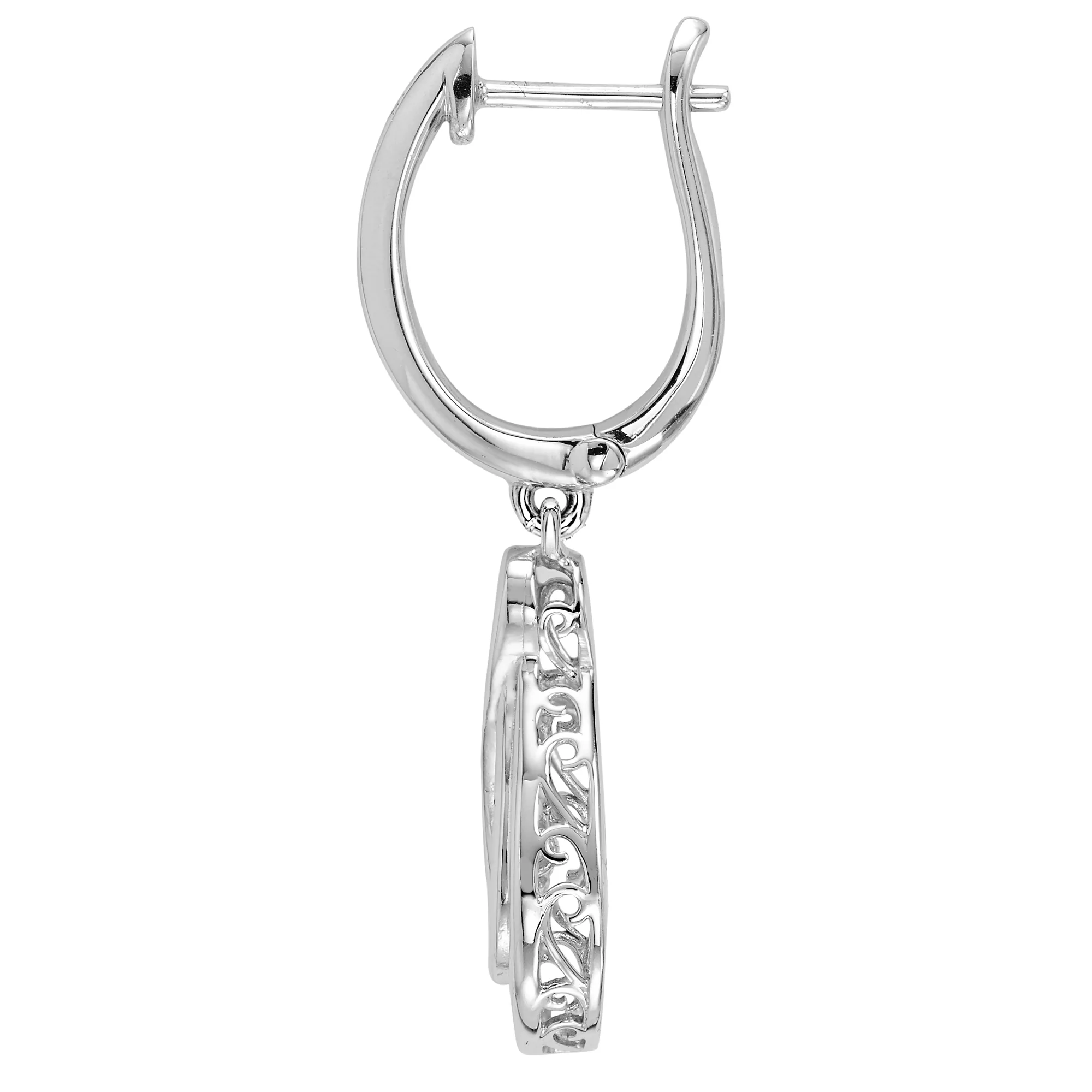 Silver Diamond 1/25Ctw Earring view 2