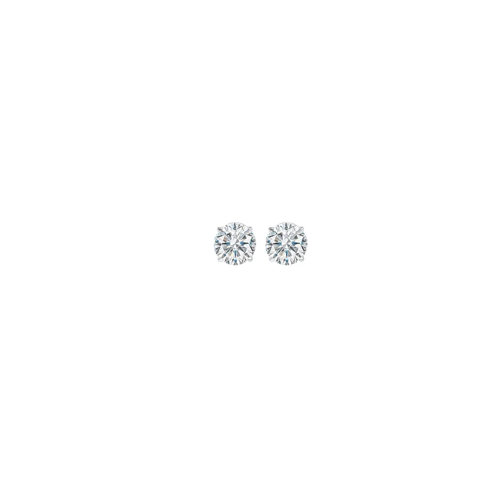 14Kt White Gold Diamond 1/20Ctw Earring