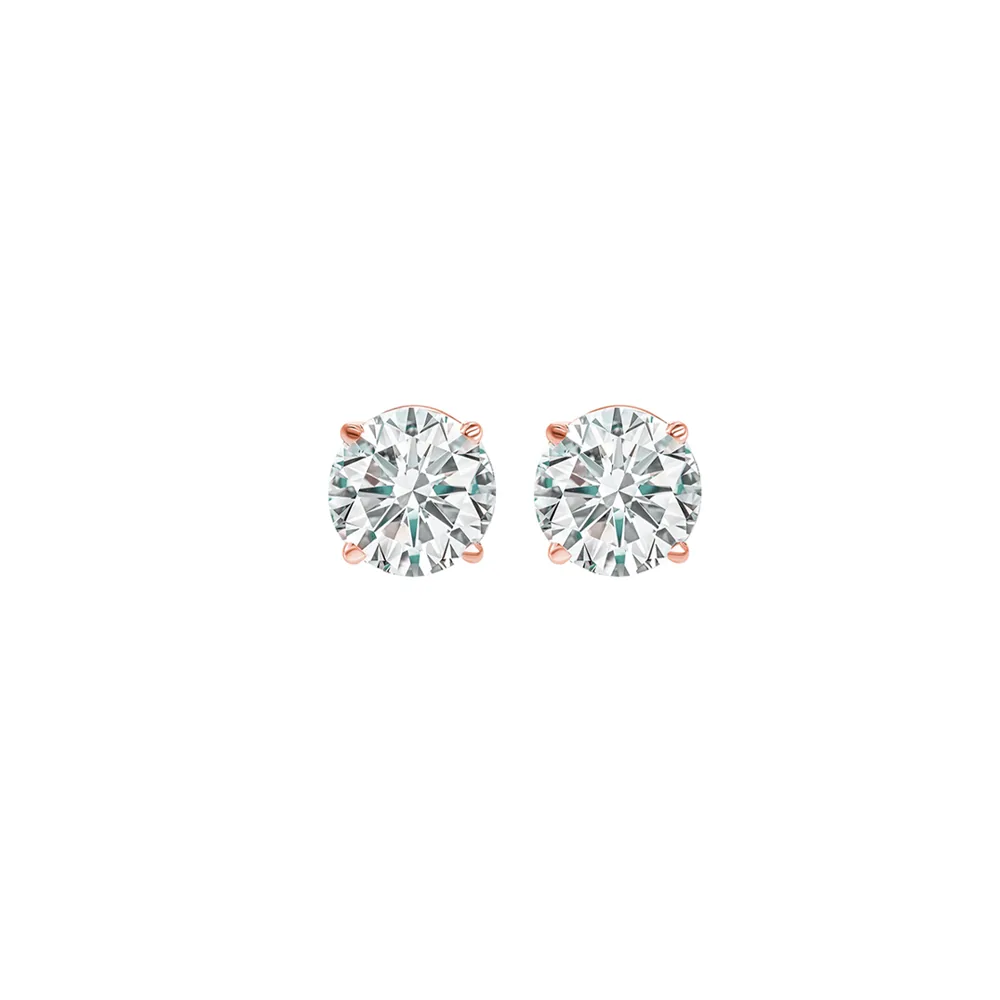 14Kt Rose Gold Diamond 1/3Ctw Earring