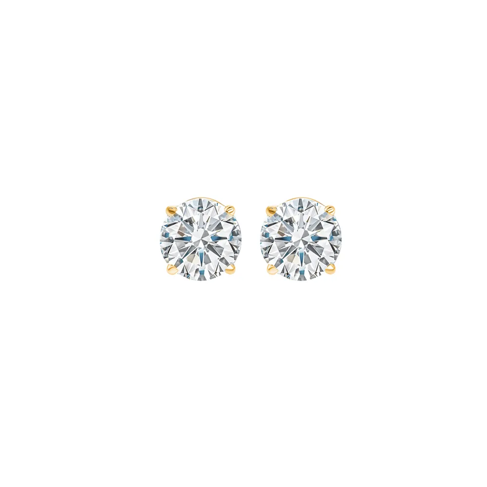 14Kt Yellow Gold Diamond 1/3Ctw Earring
