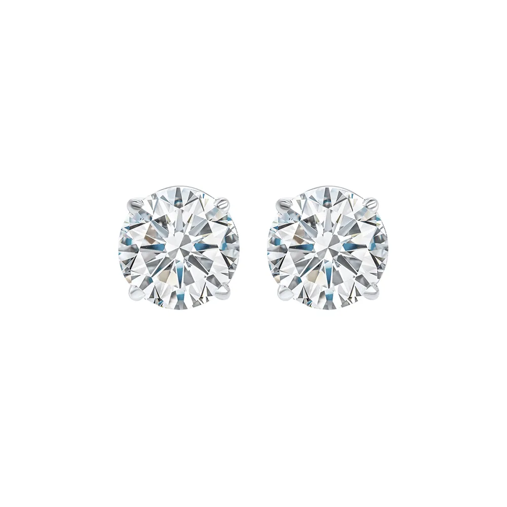 14Kt White Gold Diamond 3/4Ctw Earring
