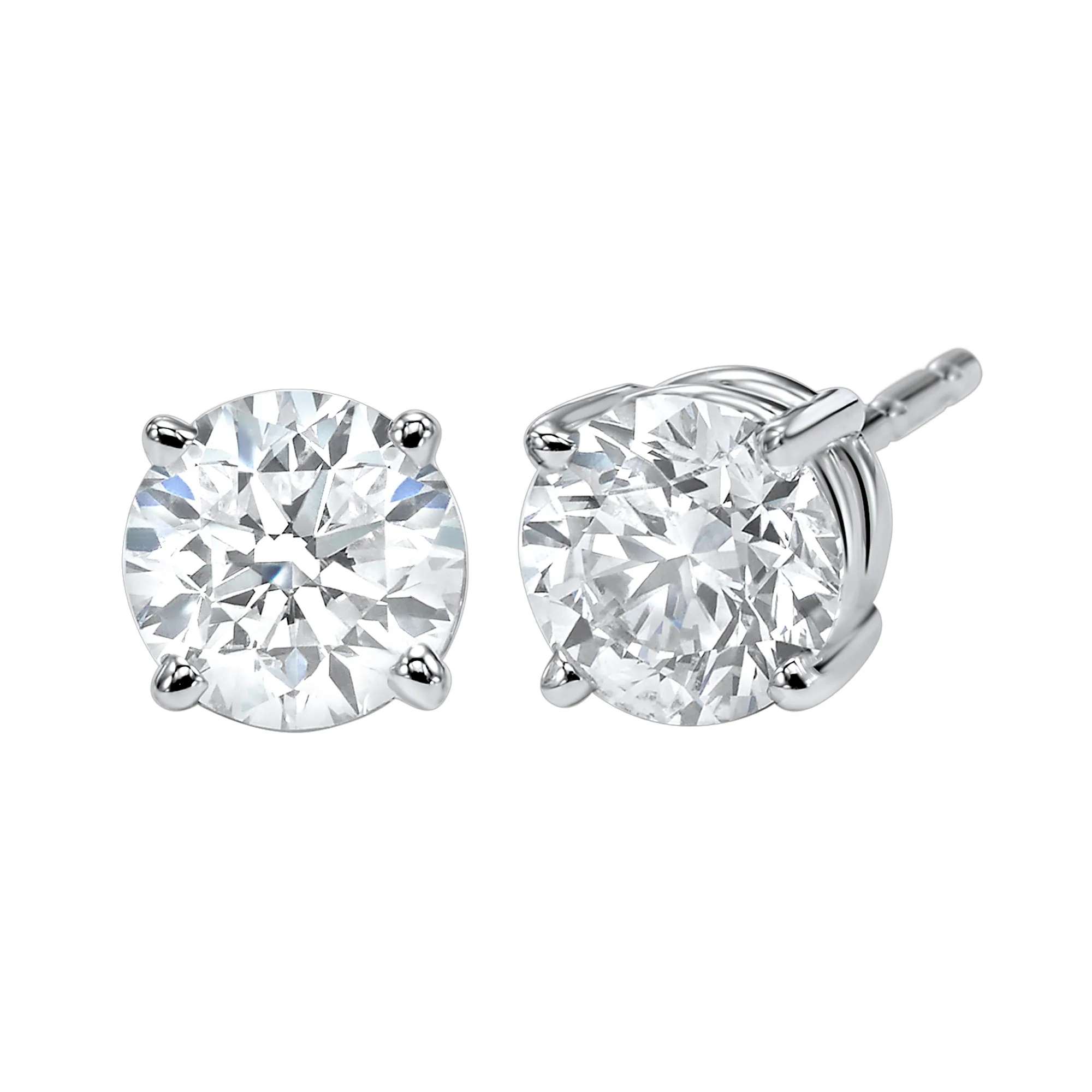14Kt White Gold Diamond 1Ctw Earring