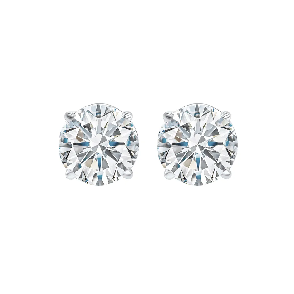 14Kt White Gold Diamond 1Ctw Earring