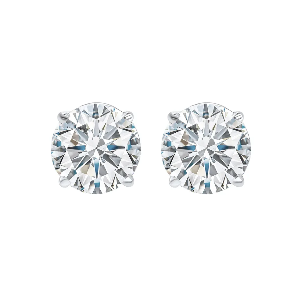 14Kt White Gold Diamond 1 1/4Ctw Earring