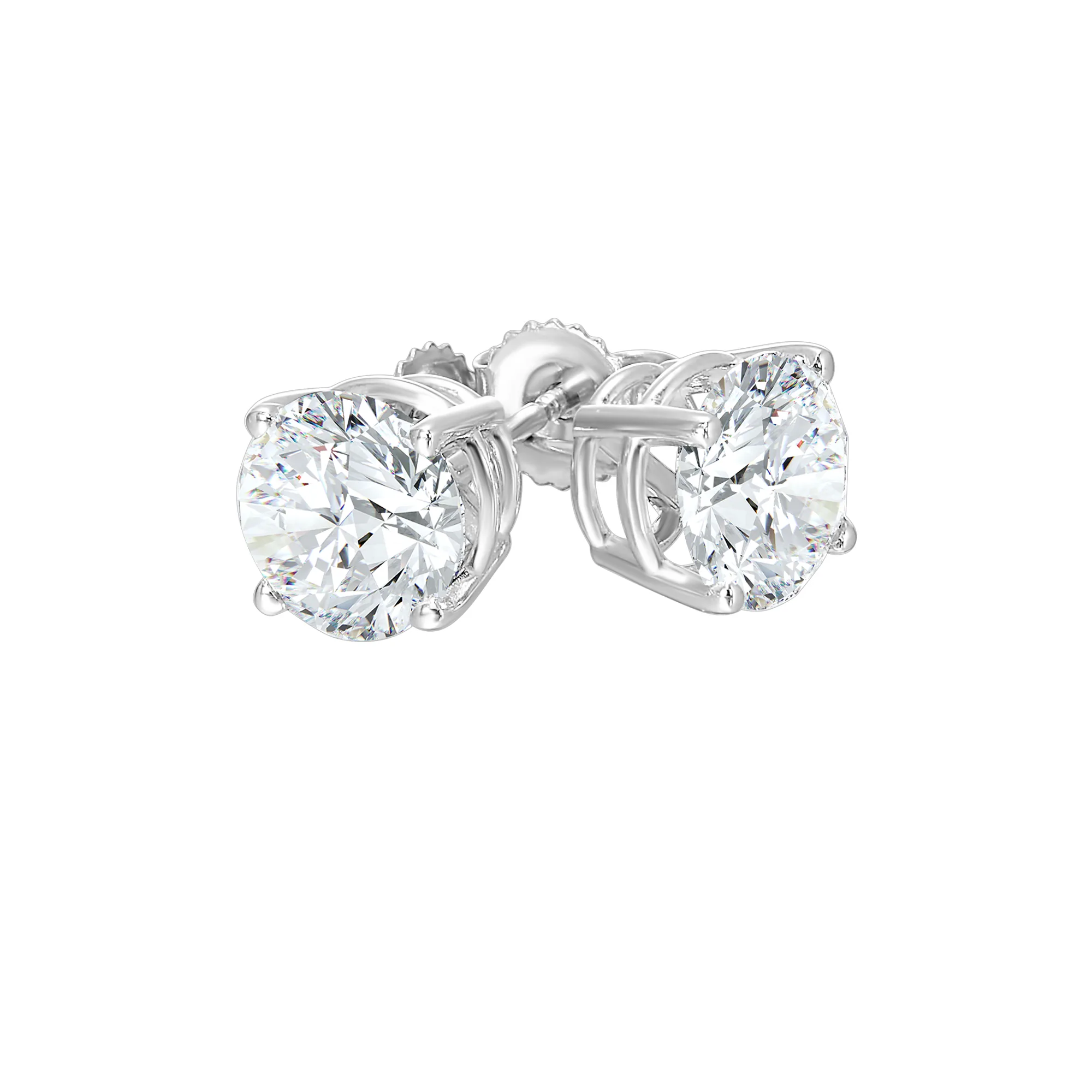 14Kt White Gold Diamond 2Ctw Earring