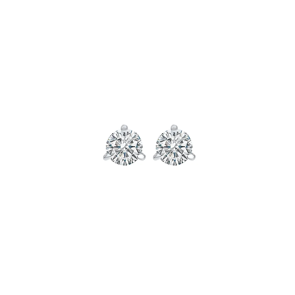 14Kt White Gold Diamond 1/20Ctw Earring
