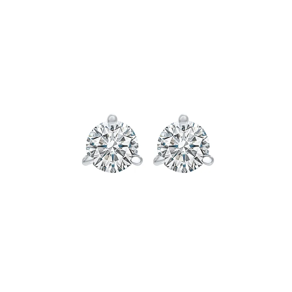 14Kt White Gold Diamond 1/3Ctw Earring