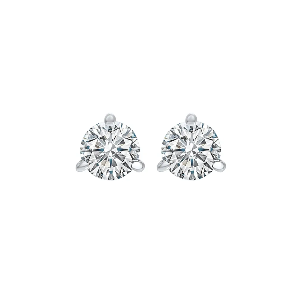 14Kt White Gold Diamond 1/2Ctw Earring