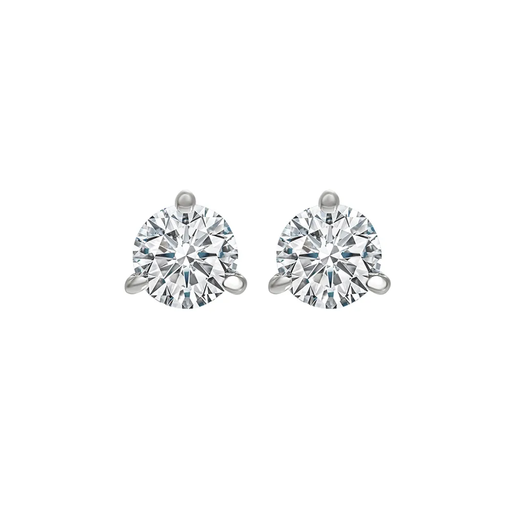 14Kt White Gold Diamond 5/8Ctw Earring