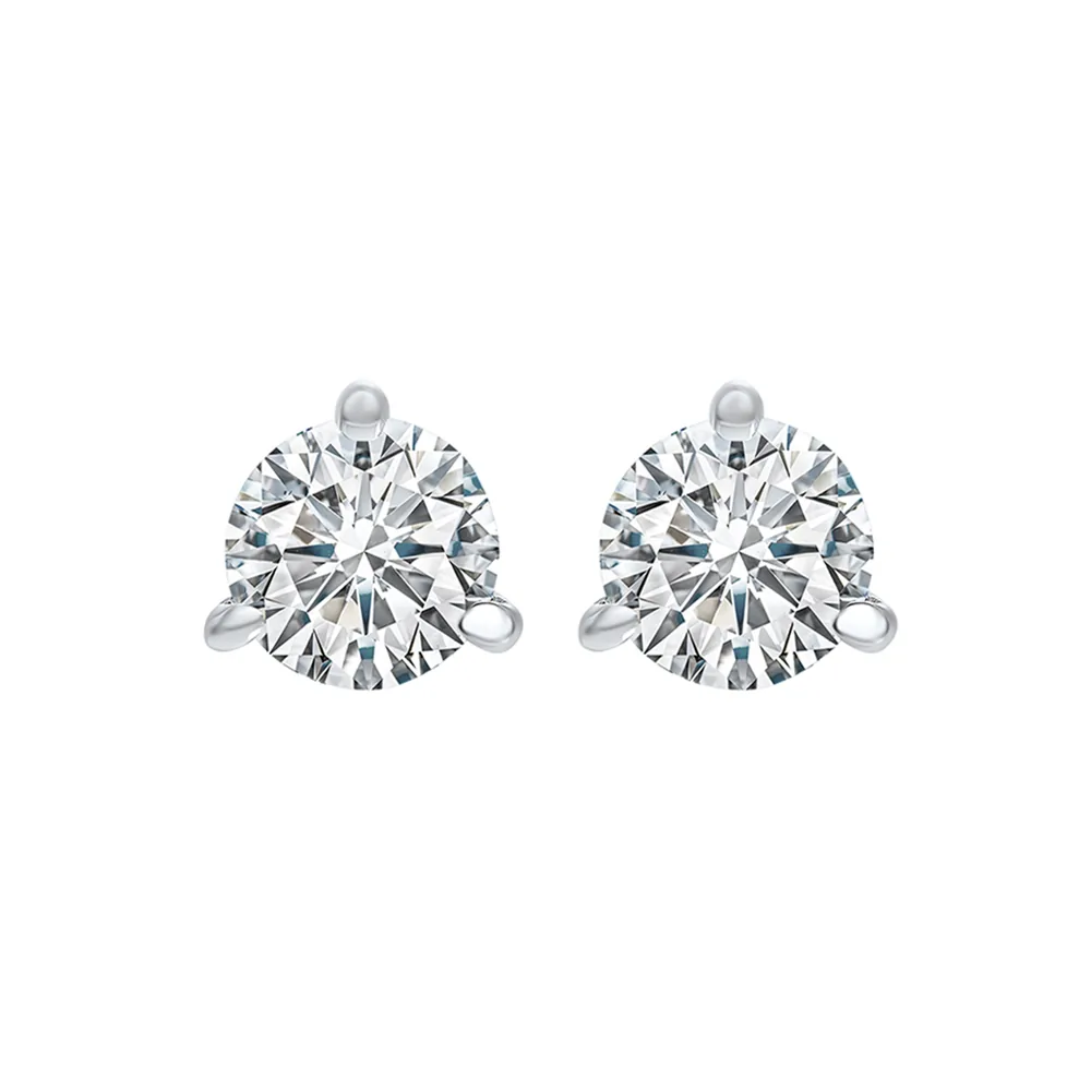 14Kt White Gold Diamond 1Ctw Earring