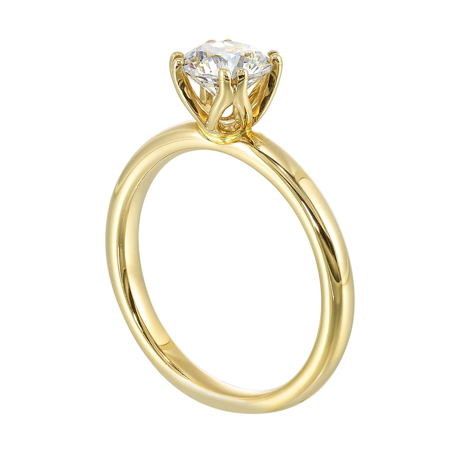 14Kt Yellow Semi Mount For 1Ctw Round Center view 3