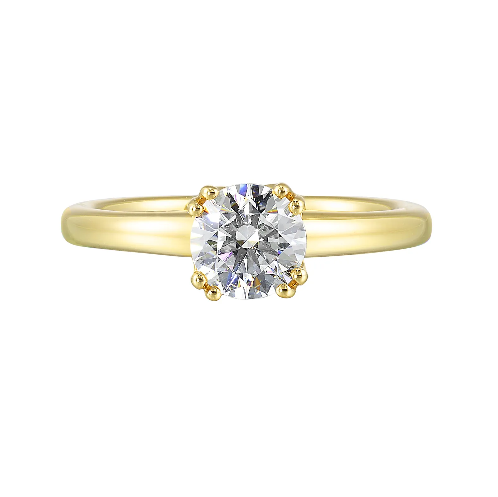 14Kt Yellow Semi Mount For 1Ctw Round Center