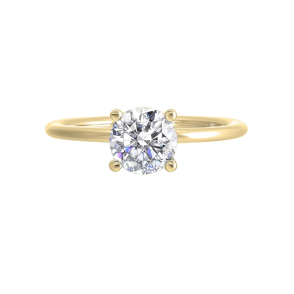 14Kt Yellow Semi Mount For 1Ctw Round Center