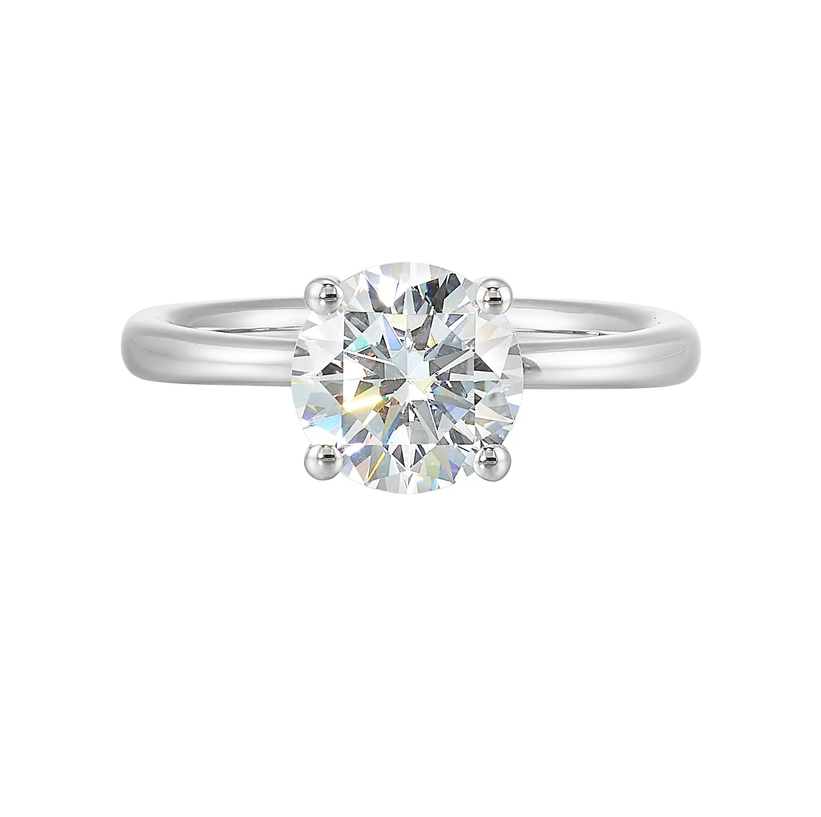 14Kt White Semi Mount For 2Ctw Round Center