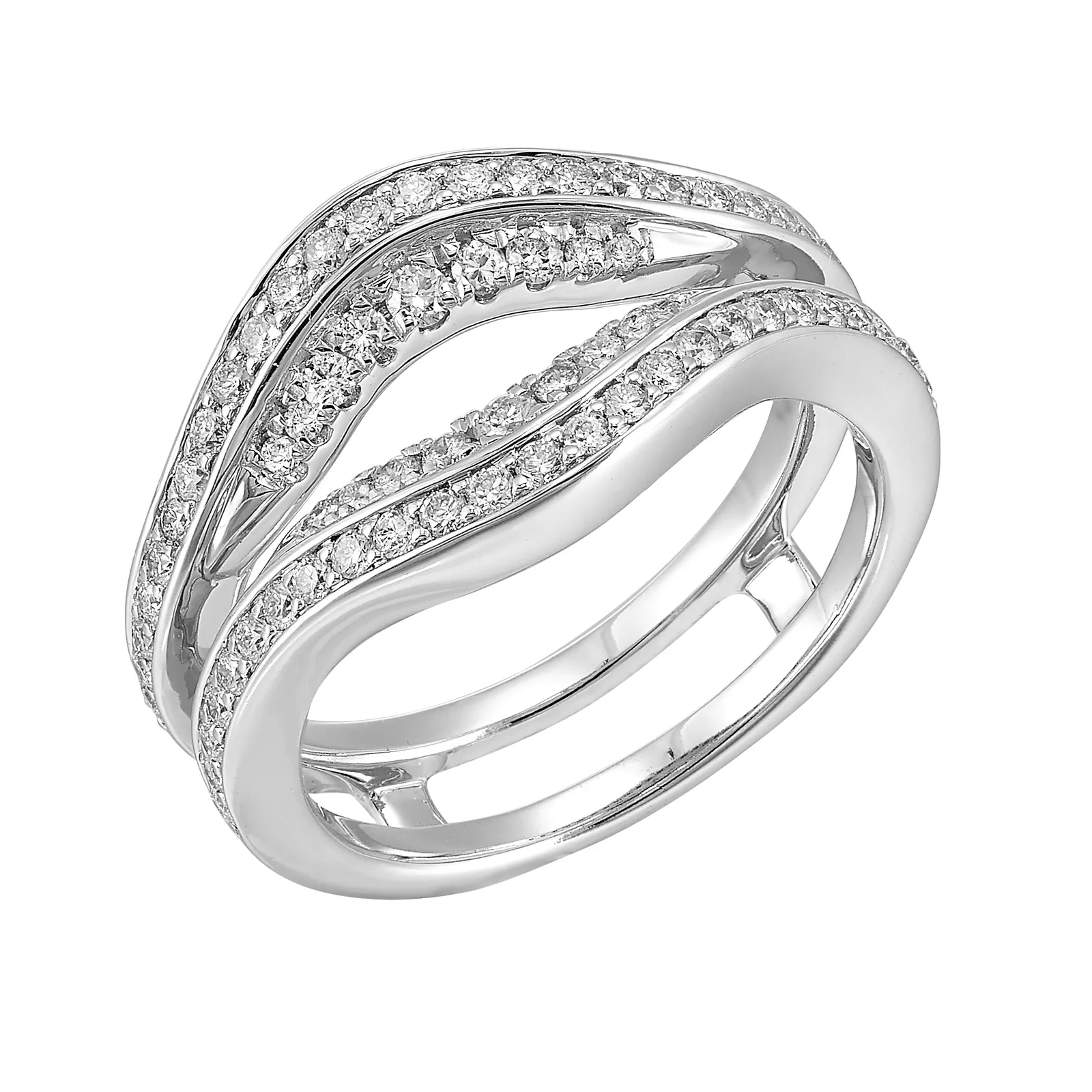 14Kt White Gold Diamond 5/8Ctw Ring view 2
