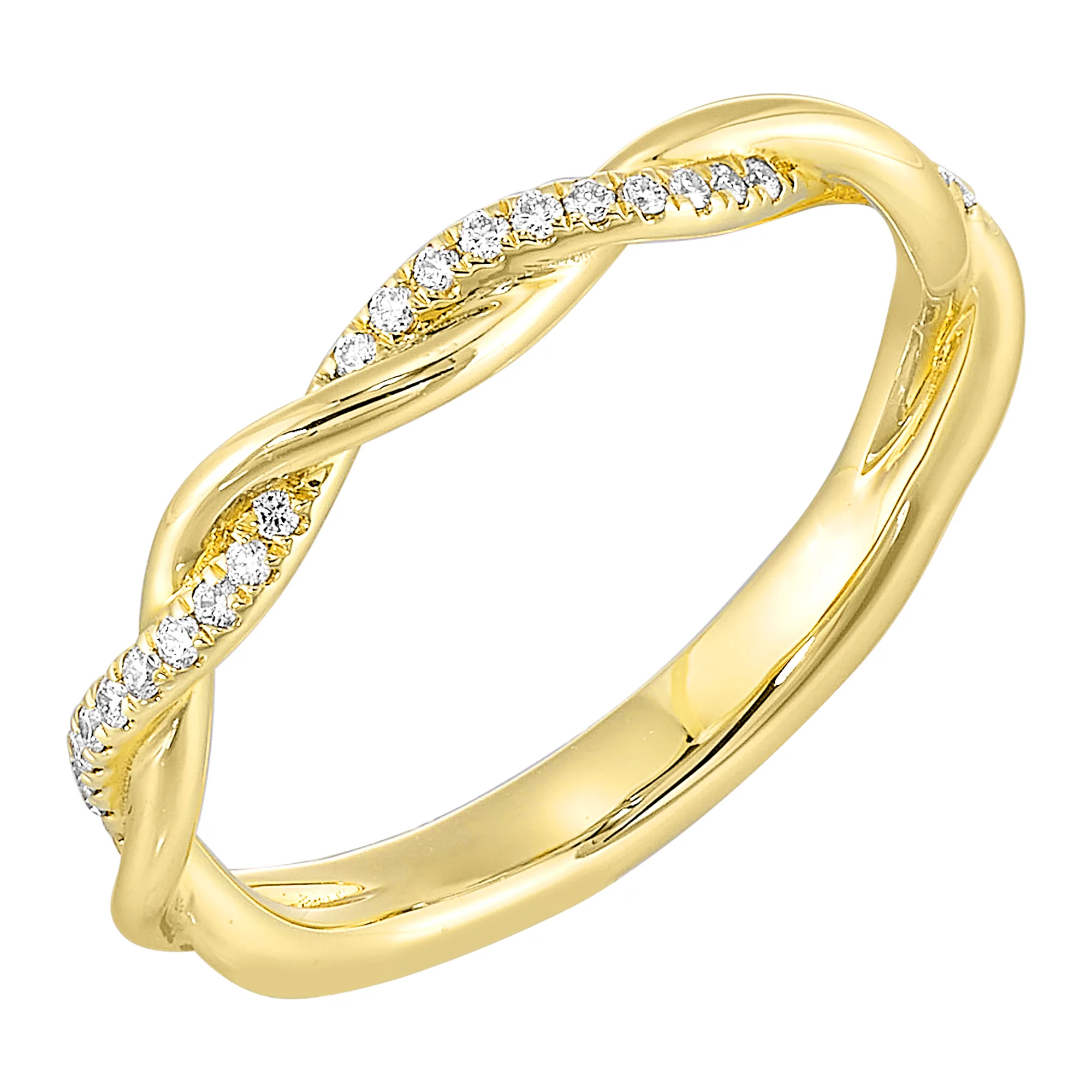 14Kt Yellow Gold Diamond 1/10Ctw Ring view 2