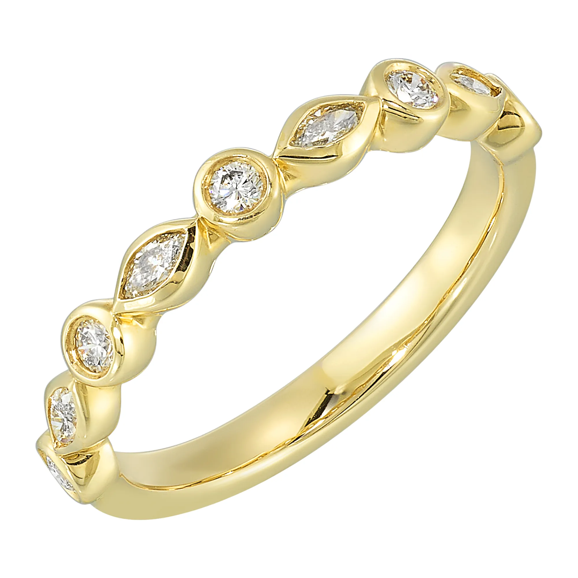 14Kt Yellow Gold Diamond 1/3Ctw Ring view 2
