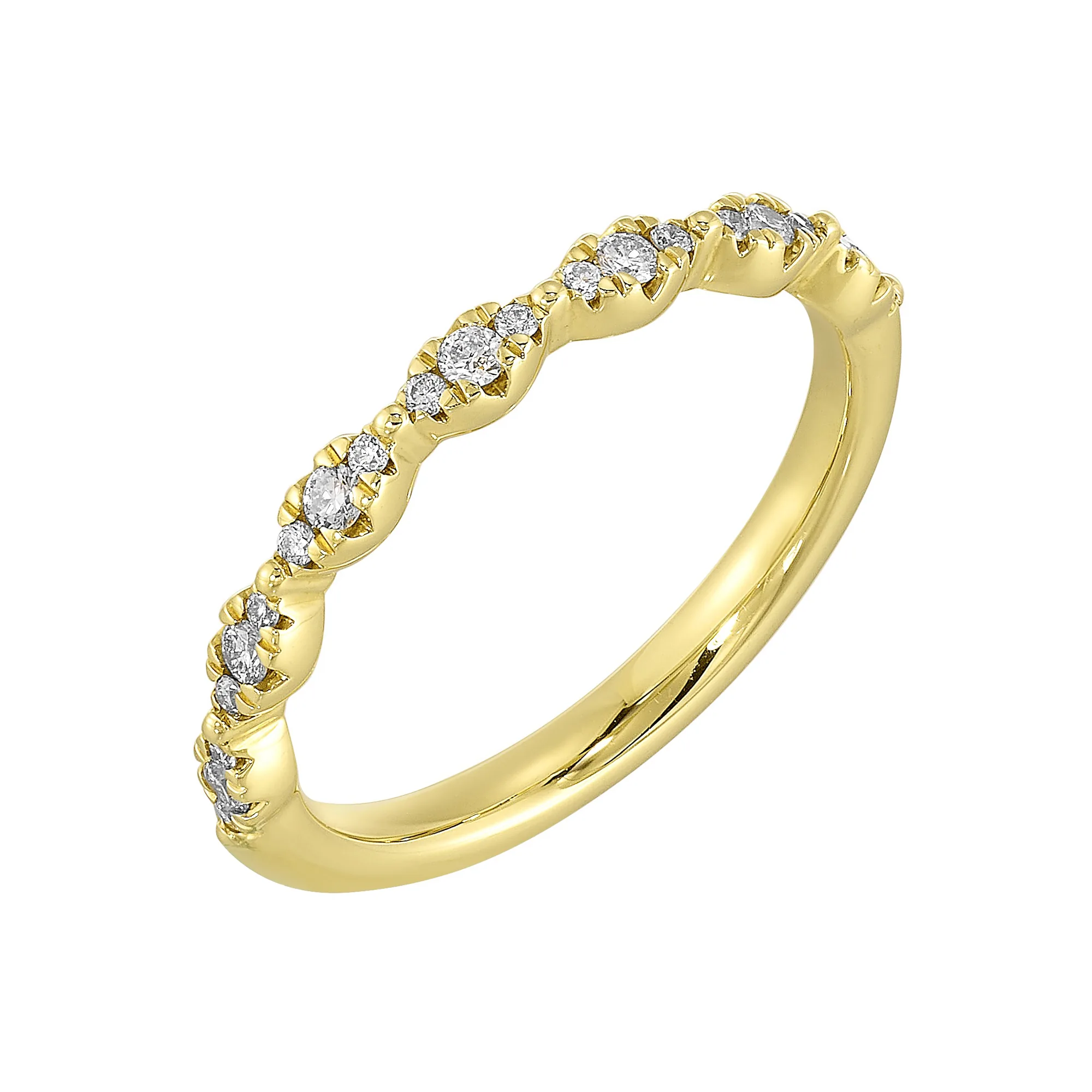 14Kt Yellow Gold Diamond 1/5Ctw Ring view 2