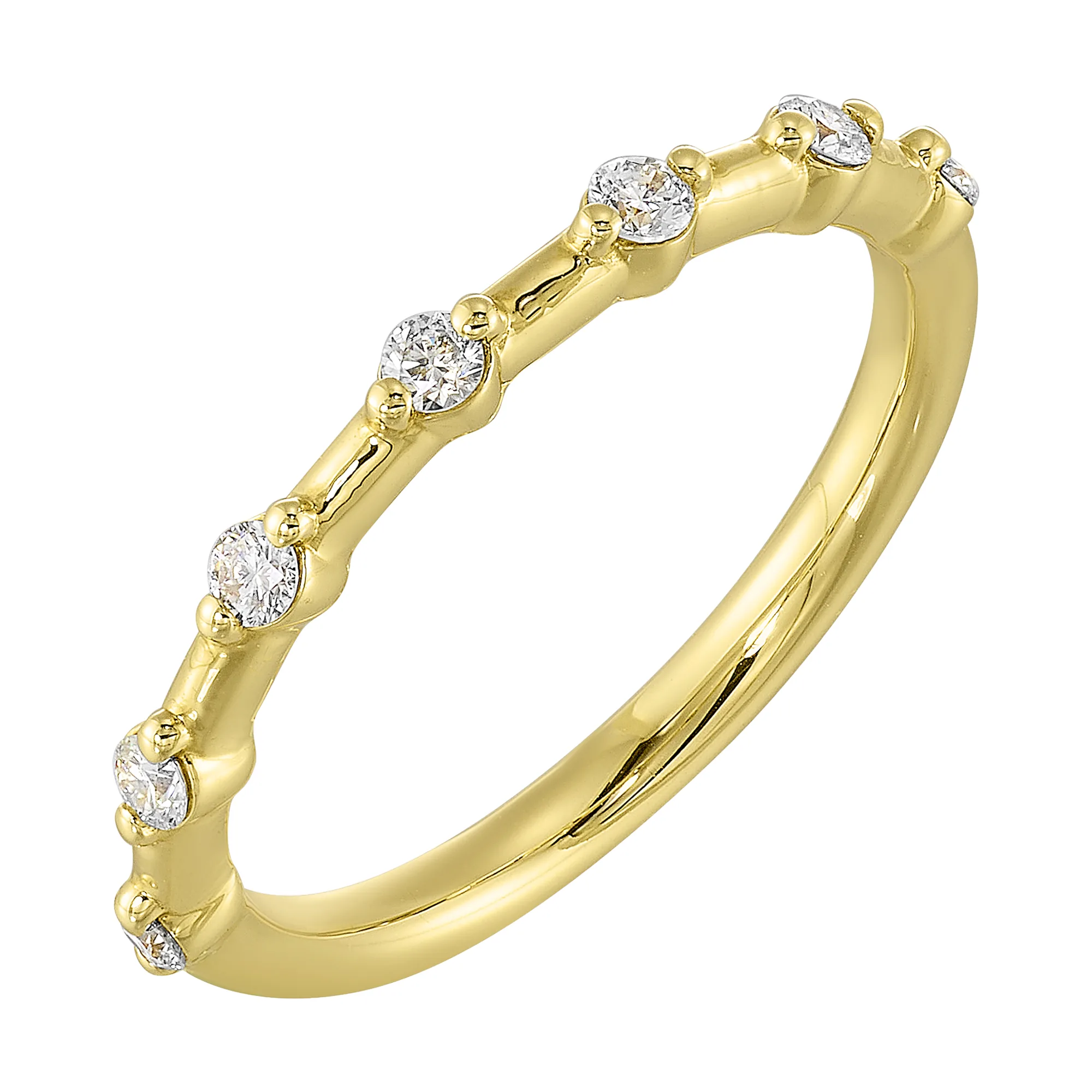 14Kt Yellow Gold Diamond 1/5Ctw Ring view 2