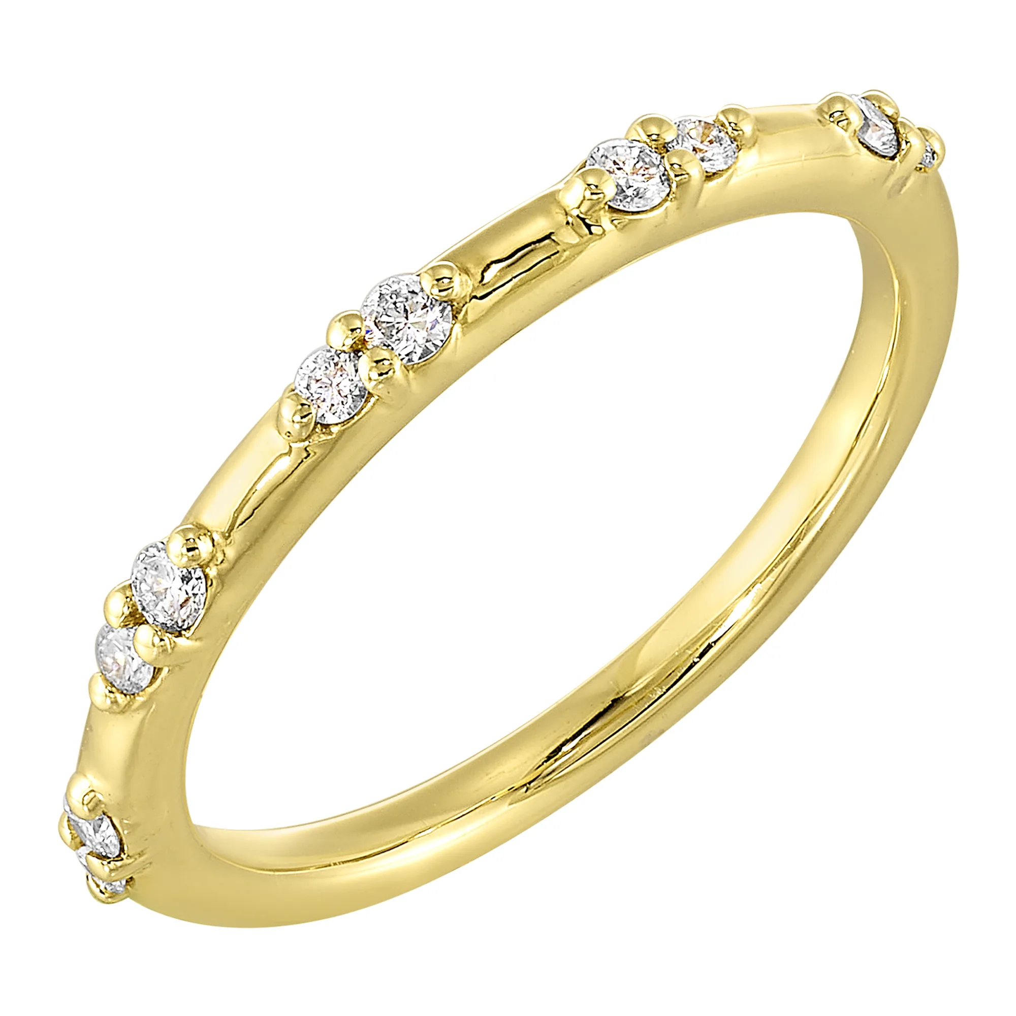 14Kt Yellow Gold Diamond 1/7Ctw Ring view 2