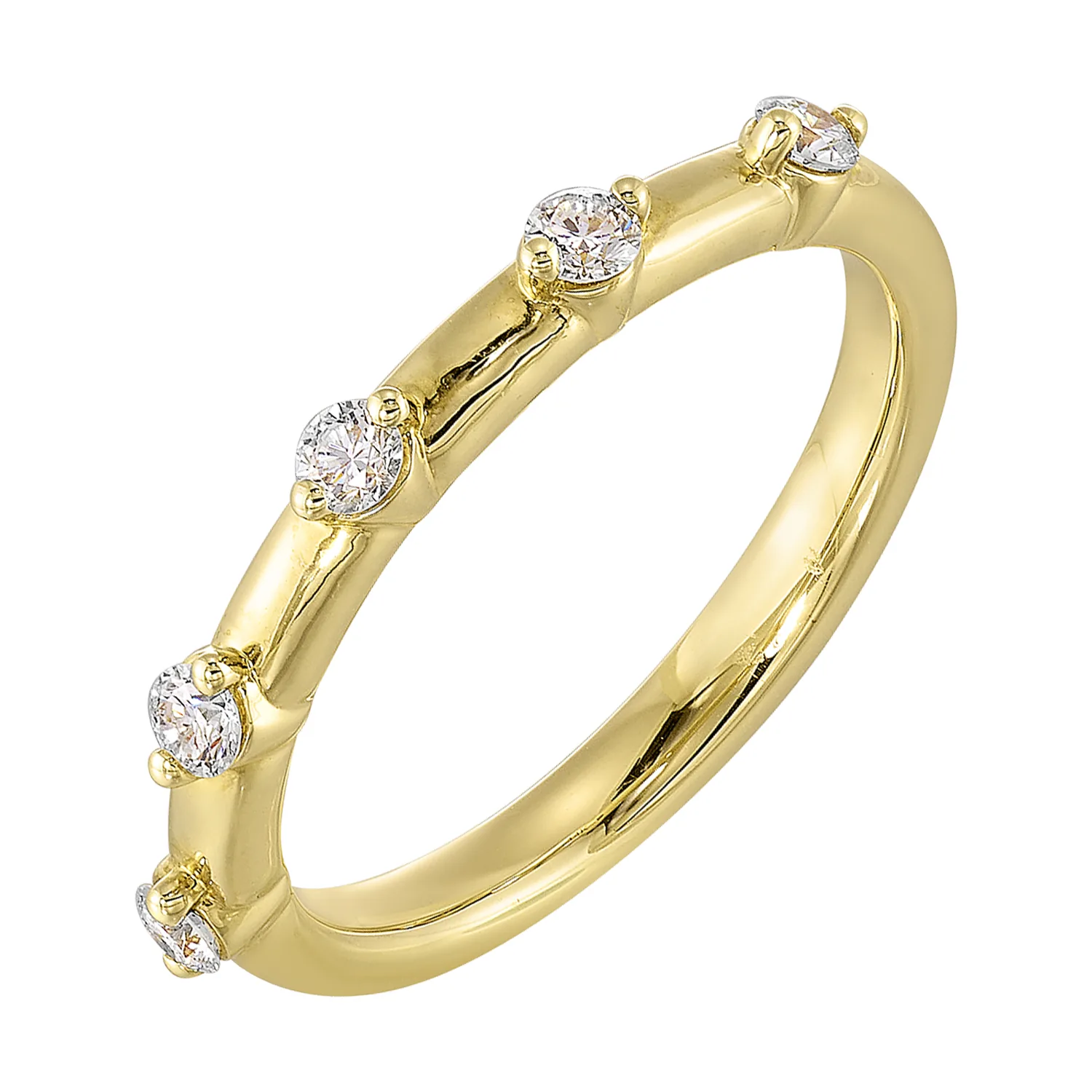 14Kt Yellow Gold Diamond 1/4Ctw Ring view 2